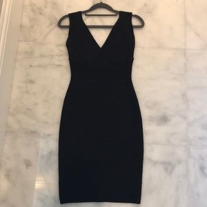 Black Herve Leger dress